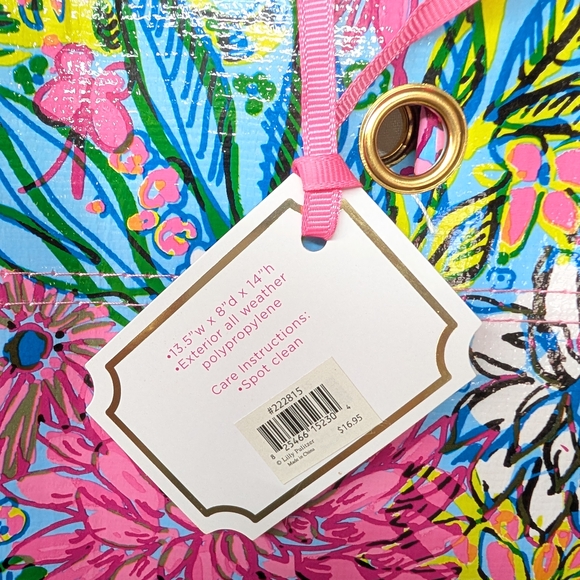 Lilly Pulitzer Floral Tote Bag - Pink and Blue - Picture 5 of 5